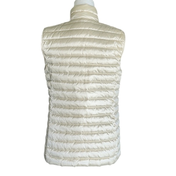 Lafayette 148 Scout Ivory Quilted Down Zip Front Puffer Vest Jacket - S - Picture 7 of 13